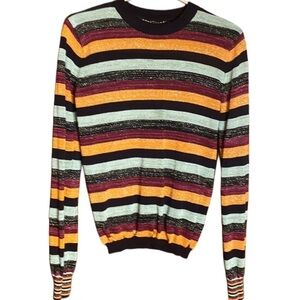 Scotch & Soda Maison Stargazer Crew Neck Metallic Yarn Sweater Sz S Pullover